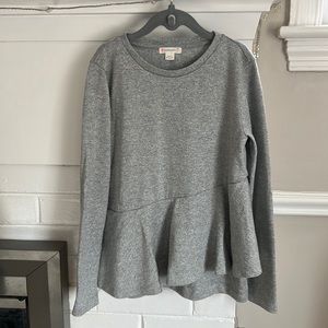 Crewcuts Long Sleeve Gray Silver Sparkly Sweater Top Girls size 10 Preppy